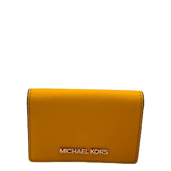 RETAIL $128 MICHAEL KORS JET SET Wallet*YELLOW*Beautiful Giftable*Multiple IDs - Picture 2 of 10